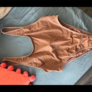 Nude one piece swimsuit